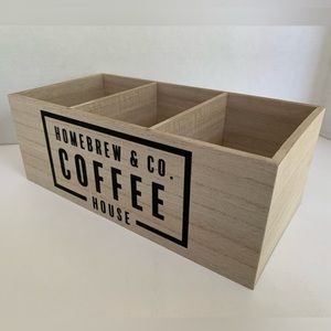 Target Bullseye Wood Coffee Bar Organizer/Crate New with tags.
